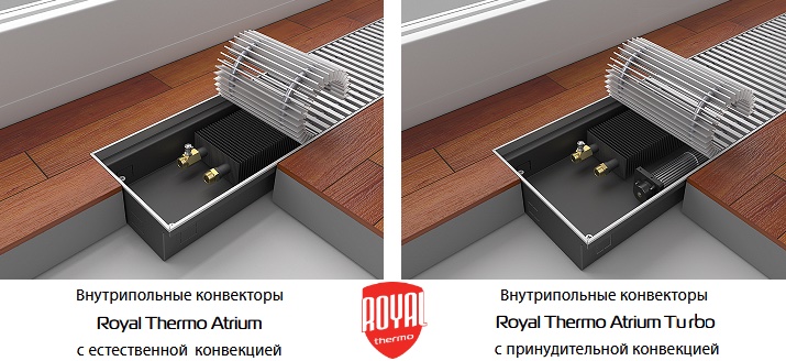 Внутрипольные конвекторы Royal Thermo Atrium: купить в СПБ. Чистый воздух
