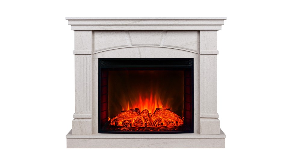 Камин электрический RealFlame History 25,5 WT с очагом Evrika 25,5