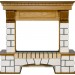 Портал Royal Flame Pierre Luxe Dioramic 25 FX камень белый/дуб