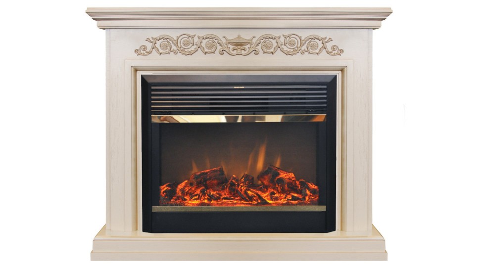 Камин электрический RealFlame Leticia 26 WT(g) с очагом MoonBlaze BR S
