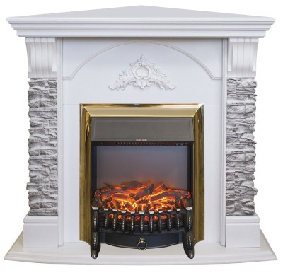 Камин электрический RealFlame Athena Corner  WT GR с  Fobos Lux S BR