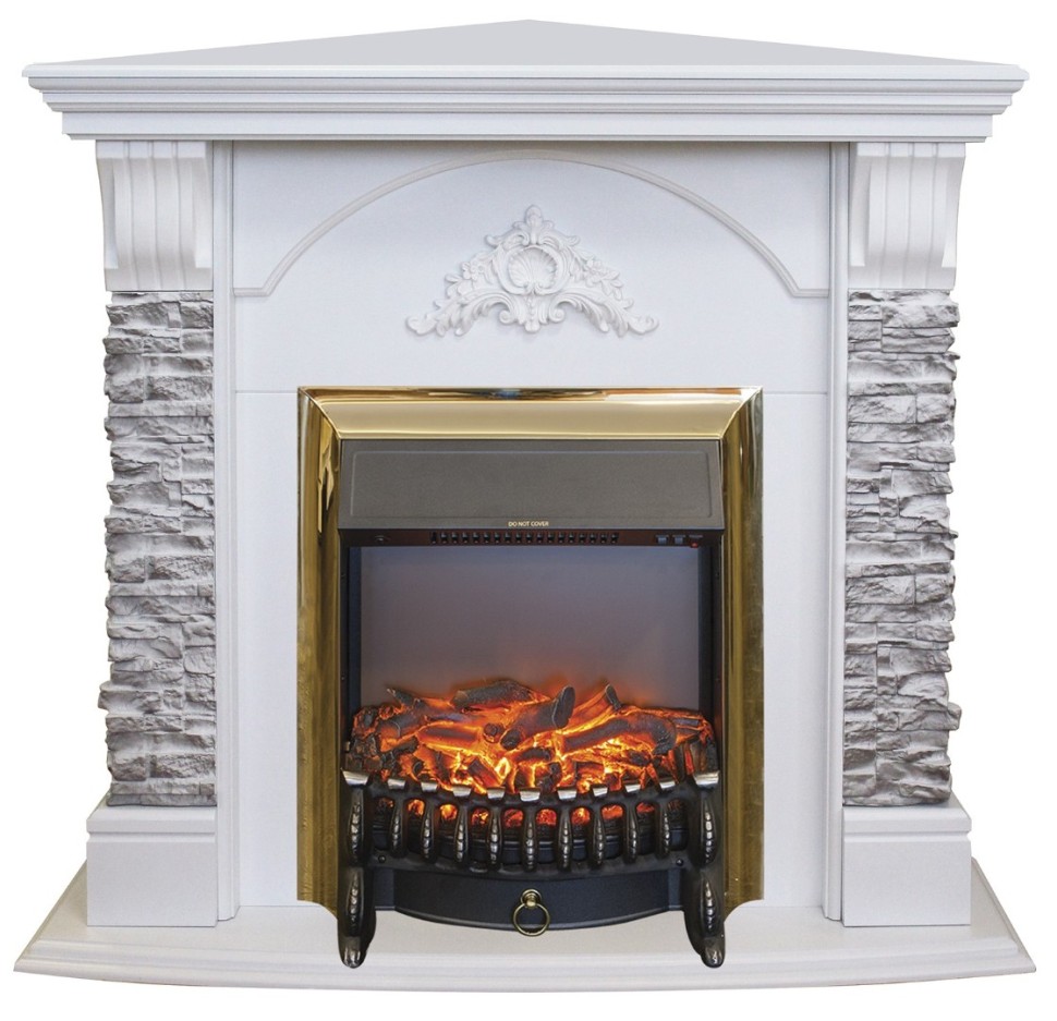 Камин электрический RealFlame Athena Corner  WT GR с  Fobos Lux S BR