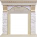 Каминокомплект Royal Flame Dublin - Слоновая кость с патиной / Сланец крем с очагом Fobos FX Brass
