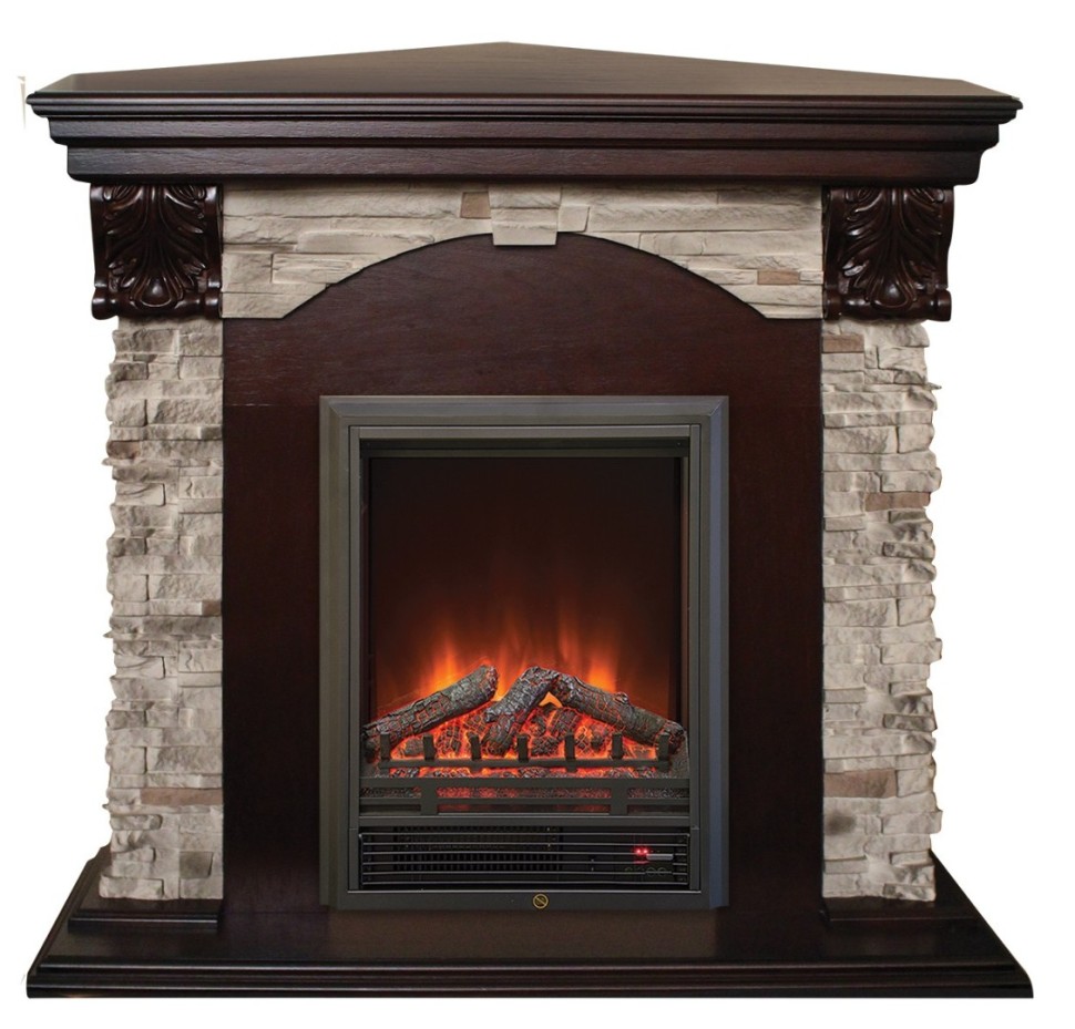 Камин электрический RealFlame Dublin Rock Corner STD/EUG AO с  Eugene