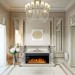 Каминокомплект Royal Flame Windsor 60 - Слоновая кость с темной патиной с очагом Vision 60 LED