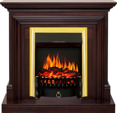Каминокомплект Royal Flame Bradford - Темный дуб с очагом Fobos FX Brass
