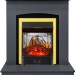 Каминокомплект Royal Flame Barcelona (разборный) - Серый графит с очагом Majestic FX M Brass