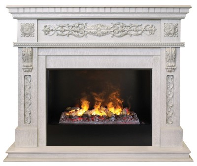 Камин электрический RealFlame Estella 26 WT 3D Cassette 630 + Black вставка