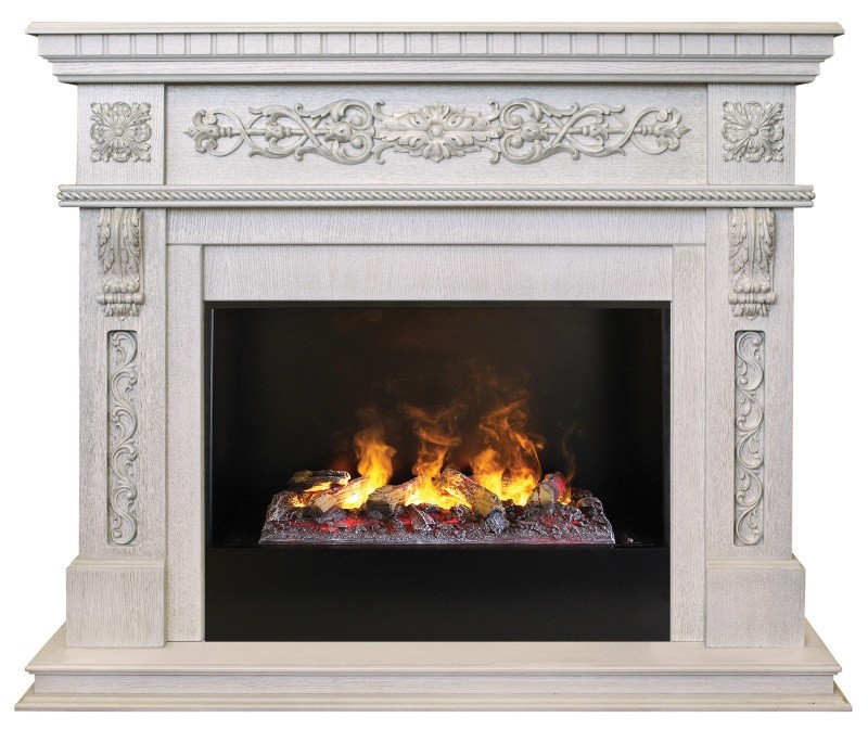 Камин электрический RealFlame Estella 26 WT 3D Cassette 630 + Black вставка