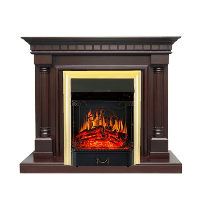 Каминокомплект Royal Flame Dallas - Темный дуб с очагом Majestic FX Brass