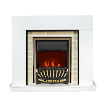 Каминокомплект Royal Flame Montana - Белый с очагом Aspen Gold