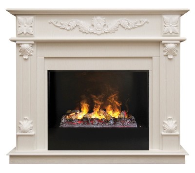 Камин электрический RealFlame Philadelphia 26 WT 3D Cassette 630 + Black вставка