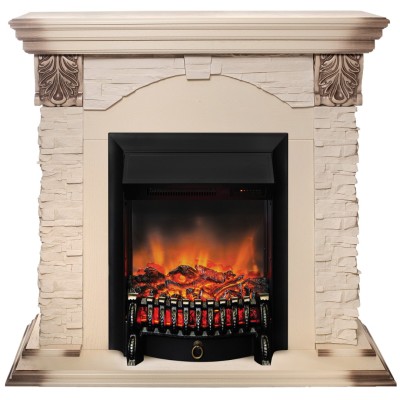 Камин электрический RealFlame Dublin Lux WT с очагом Fobos Lux BL S