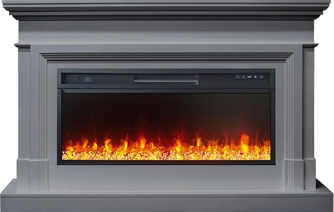 Каминокомплект Royal Flame Coventry - Серый (Ширина 1400 мм) с очагом Vision 42 LED