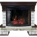 Портал Royal Flame Pierre Luxe Dioramic 33 FX камень белый/темный дуб