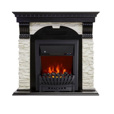 Каминокомплект Royal Flame Dublin - Венге / Сланец белый с очагом Aspen Black
