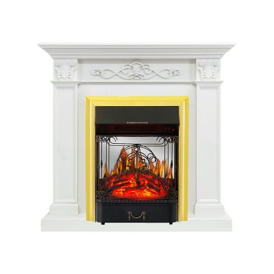 Каминокомплект Royal Flame Verona - Белый дуб с очагом Majestic FX M Brass