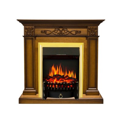 Каминокомплект Royal Flame Verona - Дуб антик с очагом Fobos FX Brass