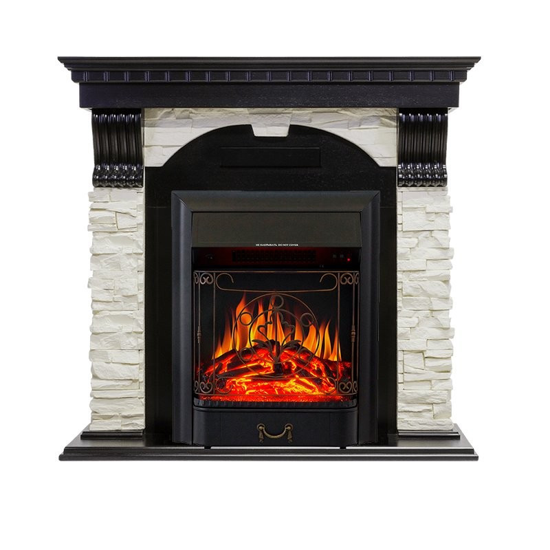 Каминокомплект Royal Flame Dublin - Венге / Сланец белый с очагом Majestic FX Black