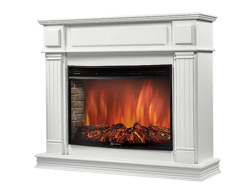 Каминокомплект Electrolux Piazza 25 белый с панорамным очагом EFP/P-2720RLS