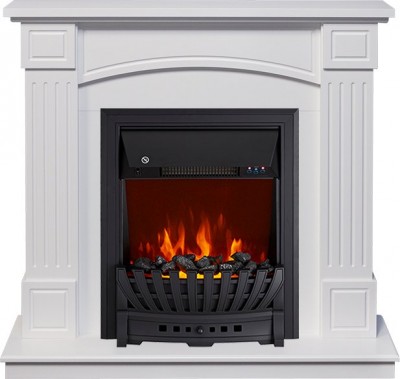 Каминокомплект Royal Flame Boston - Белый (Высота 925см) с очагом Aspen Black