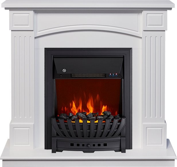 Каминокомплект Royal Flame Boston - Белый (Высота 925см) с очагом Aspen Black