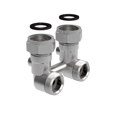 Узел нижнего подключения угловой для двухтрубных систем Royal Thermo 3/4" НГ - 3/4" НР