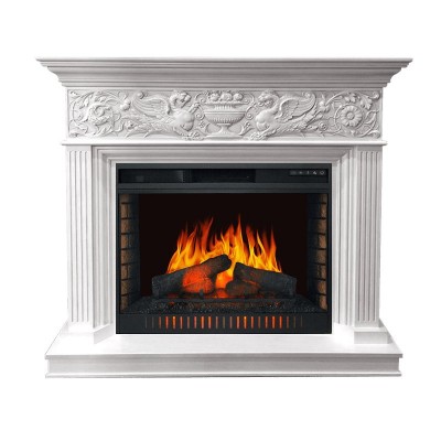 Каминокомплект Royal Flame Palace - Белый с серебром с очагом Vision 30 EF LED FX