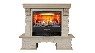 Камин электрический RealFlame Rockland Lux 25,5 WT c очагом FireStar 25,5 3D