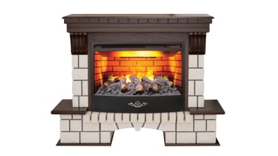 Камин электрический RealFlame Stone 25,5 AO c очагом FireStar 25,5 3D