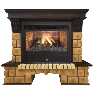 Камин электрический RealFlame Stone Brick 26 AO с Novara 26 3D