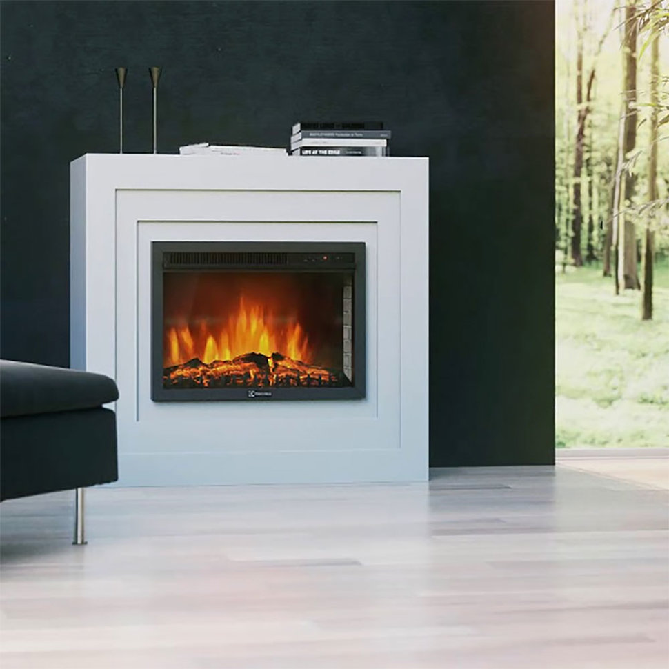 Электрокамин Electrolux Cubo 30 белый с панорамным очагом EFP/P-3320RLS