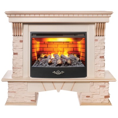 Камин электрический RealFlame Sorento 25,5 WT c очагом FireStar 25,5 3D