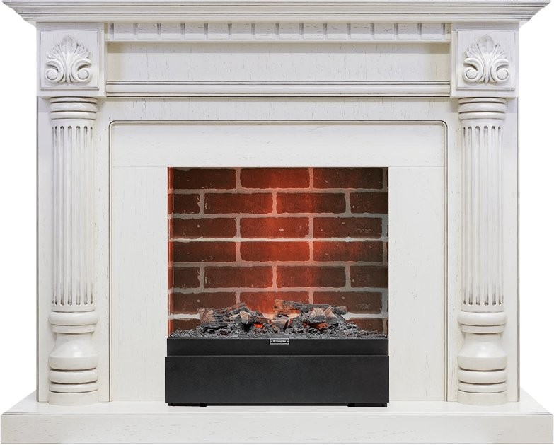 Каминокомплект Dimplex Edinburg - Слоновая кость / Кирпич с очагом Juneau