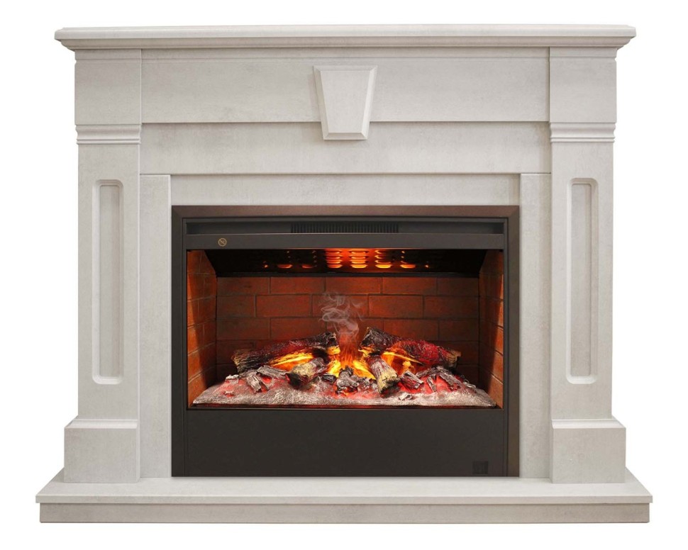 Камин электрический RealFlame Kellie 25,5/26 WT с Helios 26 3D
