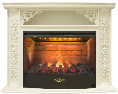 Камин электрический RealFlame Izabella 33 WT с очагом Firestar 33 3D