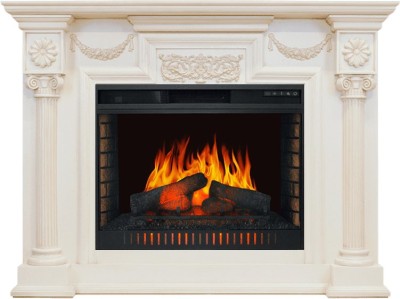 Каминокомплект Royal Flame London - Слоновая кость с патиной с очагом Vision 30 EF LED FX