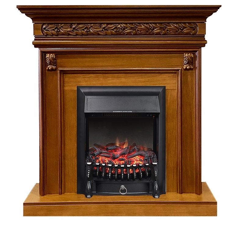 Каминокомплект Royal Flame Valletta - Орех с очагом Fobos FX Black