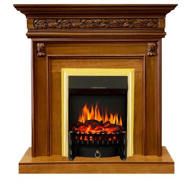 Каминокомплект Royal Flame Valletta - Орех с очагом Fobos FX Brass