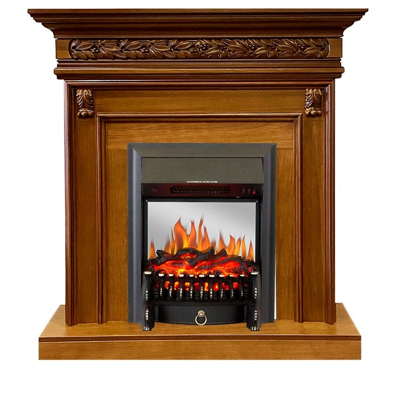 Каминокомплект Royal Flame Valletta - Орех с очагом Fobos FX M Black