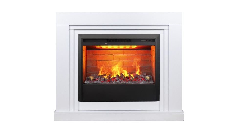 Камин электрический RealFlame Stanley 26 WT с очагом Helios 26 3D