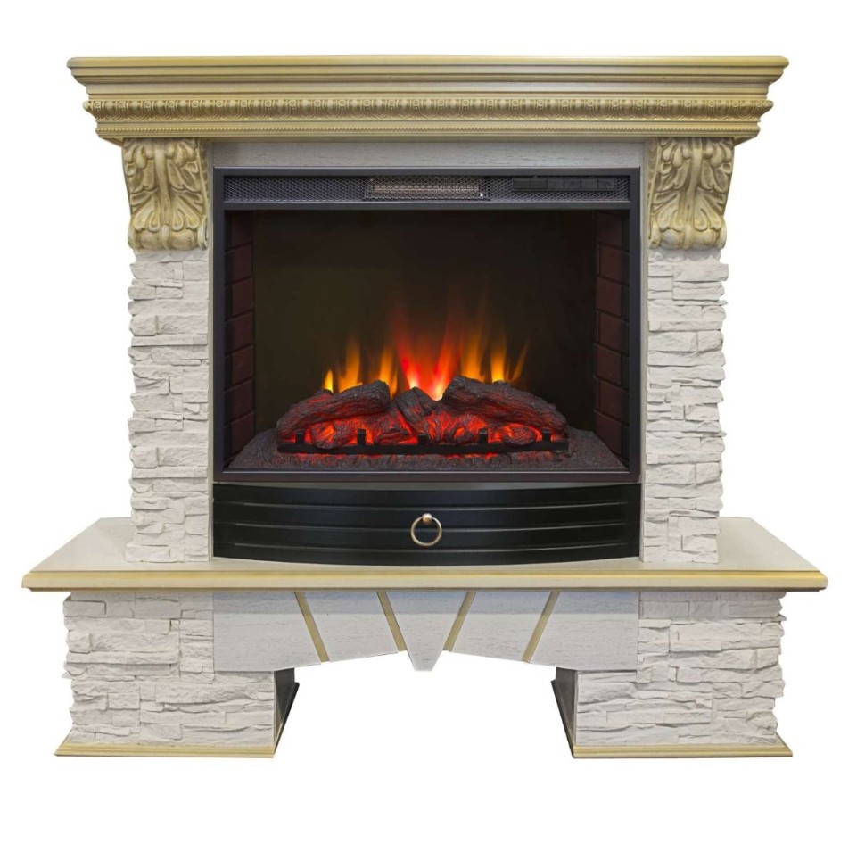 Камин электрический RealFlame Rockland LUX 25 WT с Sparta 25,5