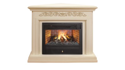 Камин электрический RealFlame Leticia Corner 26 WT с очагом Novara 26 3D