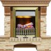 Каминокомплект Dimplex Pierre Luxe - Дуб / Сланец с очагом Danville Antique Brass FB2