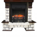 Портал угловой Royal Flame Pierre Luxe Темный дуб / Белый
