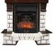 Портал угловой Royal Flame Pierre Luxe Темный дуб / Белый