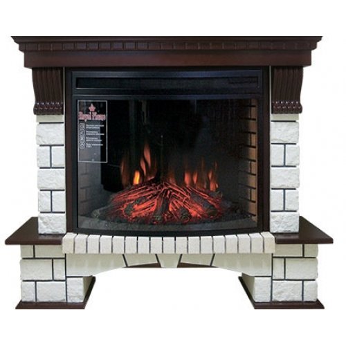 Портал Royal Flame Pierre Luxe Dioramic 33W FX камень белый/темный дуб
