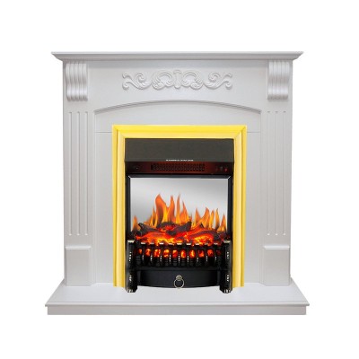 Каминокомплект Royal Flame Sorrento угловой - Белый дуб с очагом Fobos FX M Brass