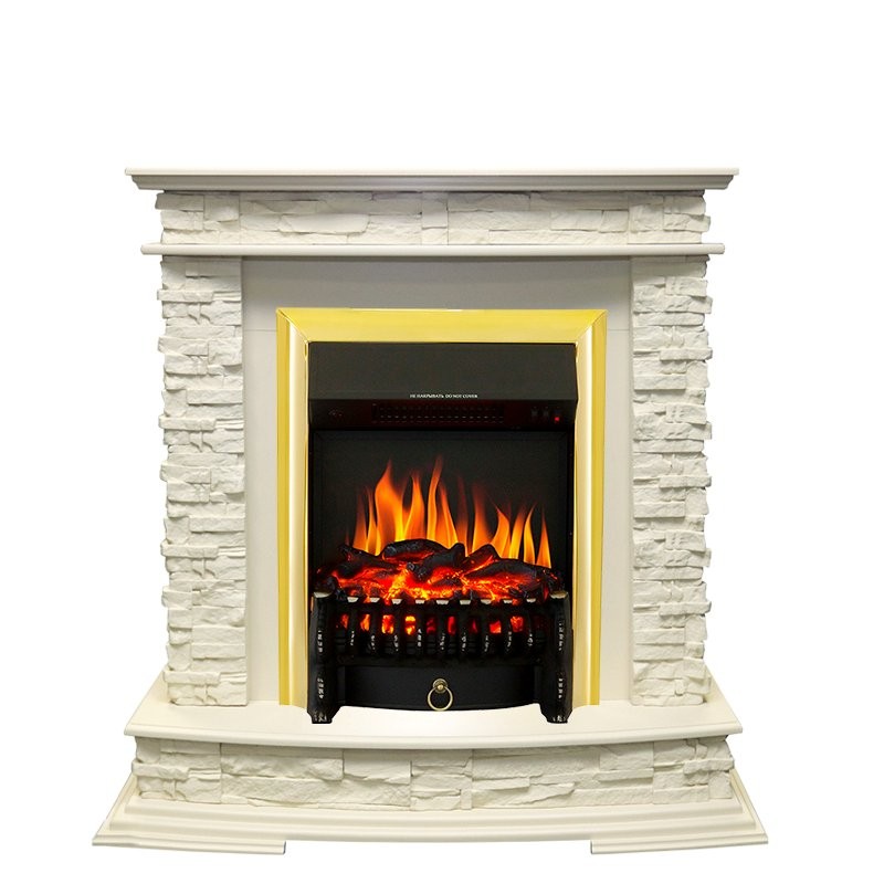 Каминокомплект Royal Flame Luzern - Слоновая кость с очагом Fobos FX Brass