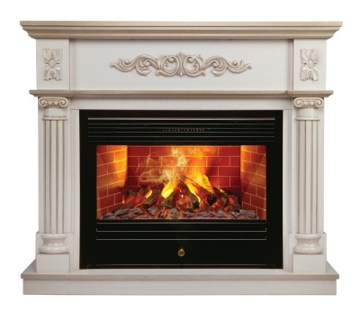 Камин электрический RealFlame Silvia 26 WT с очагом Novara 26 3D